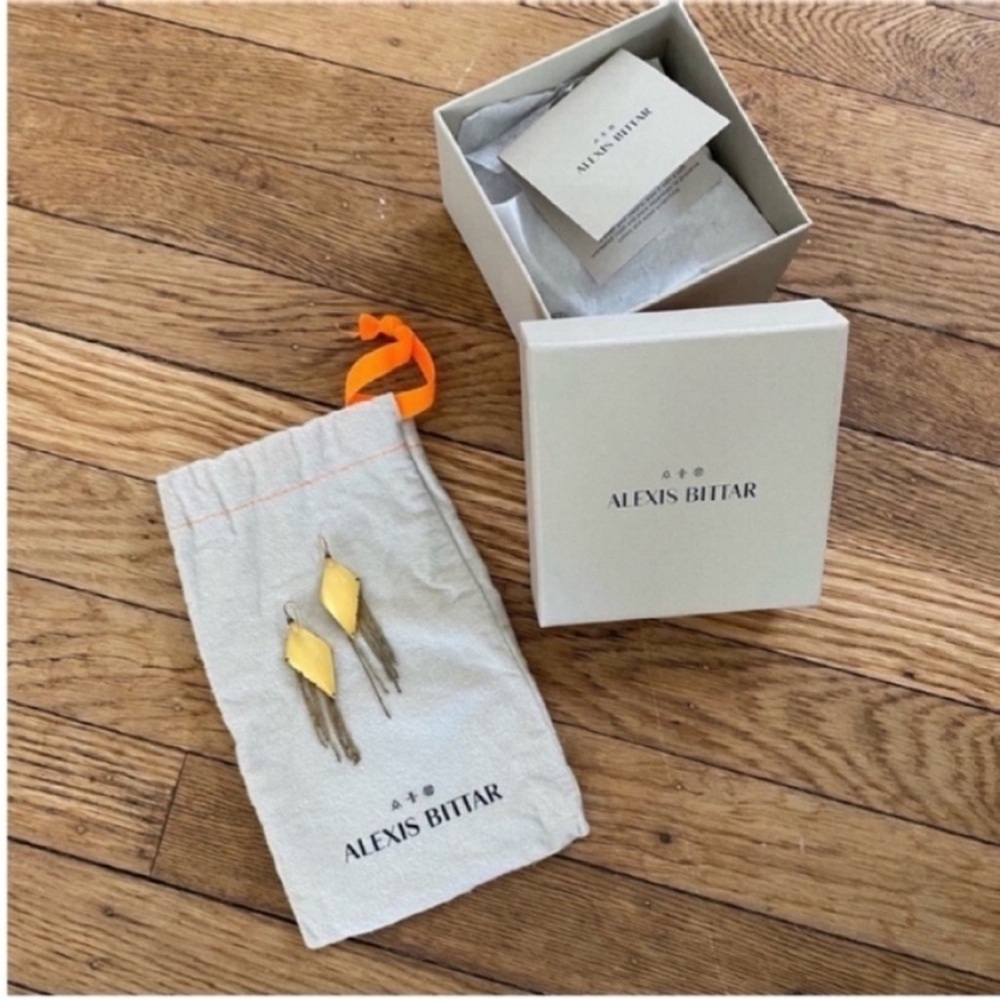 Alexis Bittar Lucite Earrings Box and Pouch Set